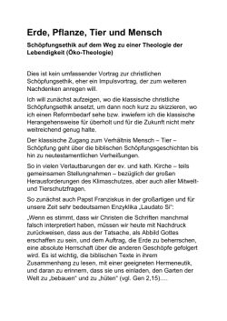 Erde, Pflanze, Tier und Mensch
