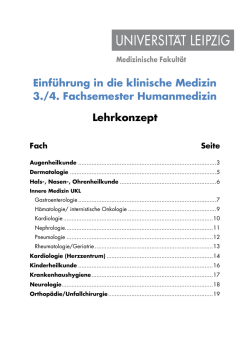Einf&uuml;hrung in die klinische Medizin