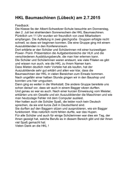 HKL Baumaschinen - Baumaschinenerlebnistag