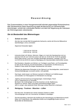 H ausordnung