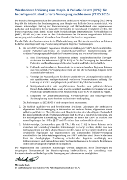 Wiesbadener Erklärung - PalliativTeam Frankfurt gGmbH