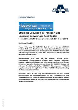 Effiziente L&ouml;sungen in Transport und Lagerung schwieriger