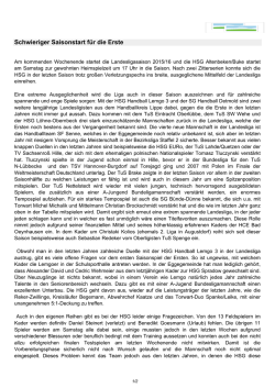 HSG Altenbeken-Buke | Schwieriger Saisonstart f&uuml;r die Erste