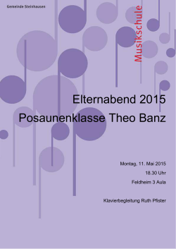 Elternabend 2015 Posaunenklasse Theo Banz