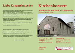 Programm - Musikgesellschaft Konkordia Einsiedeln