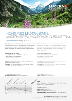 h&ouml;henweg maderanertal maderanertal valley high