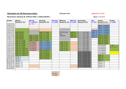 Hallenzeiten Winterplan 2015 und 2016