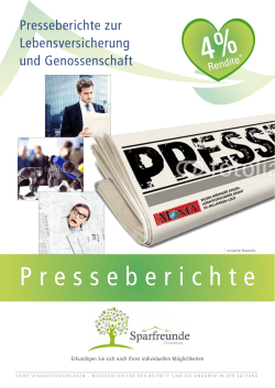 Presseberichte - Sparfreunde