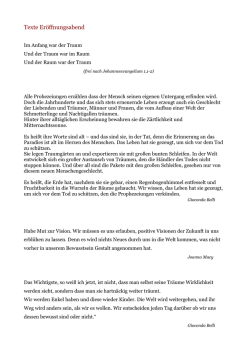 Texte Eröffnungsabend