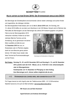hilfe unter gutem stern 2016: die sternsinger