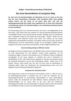Das neue Gemeindehaus ist auf gutem Weg