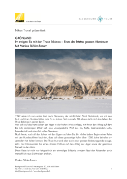 Nikon Travel präsentiert: GRÖNLAND Im ewigen Eis mit den Thule