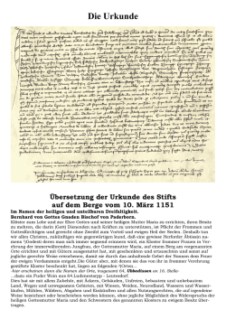 Die Urkunde - Ubbedissen.de