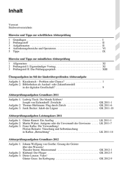 Inhalt - STARK Verlag