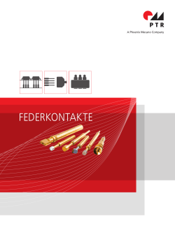 federkontakte - PTR Messtechnik GmbH & Co. KG