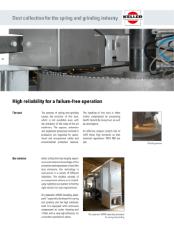 Dust collection for the spring end grinding