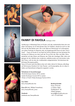 FANNY DI FAVOLA Burlesque Artist
