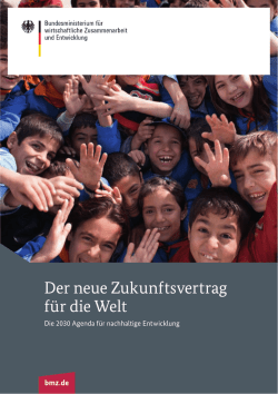 Der neue Zukunftsvertrag für die Welt
