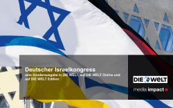 Israelkongress eine Sonderausgabe in DIE WELT, auf DIE WELT