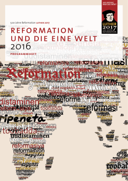 reformation und die eine welt 2016