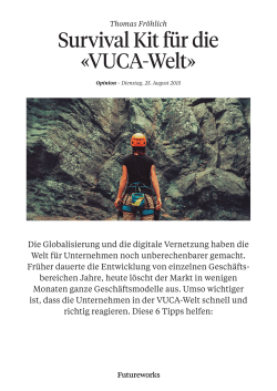 7 Survival Kit für die «VUCA-Welt».indd