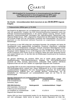 DRG-Entgelttarif Stand 22.02.2016 695 kb DRG-Entgelttarif