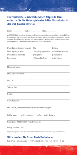 Hiermit bestelle ich verbindlich folgende Dau- er