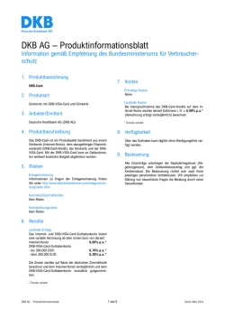 DKB AG – Produktinformationsblatt
