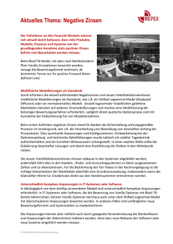 Information zum Thema Negative Zinsen