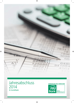 Jahresabschluss 2014 - PSD Bank Berlin