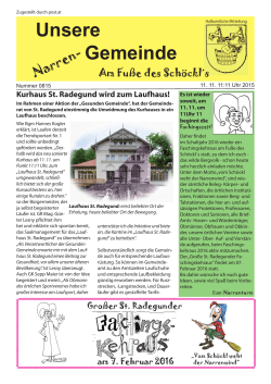 Faschingszeitung 11 11 - St. Radegund bei Graz