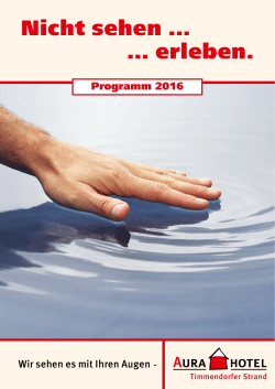 Programm 2016  - Aura Hotel Timmendorfer Strand