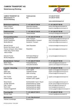 Ansprechpersonen - Camion Transport AG
