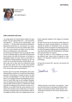 Editorial und Inhalt DZzH 1/2016