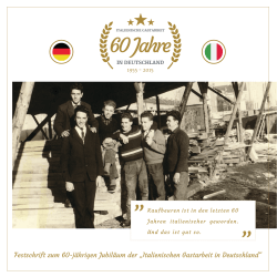 60 Jahre italienische Gastarbeit in Deutschland