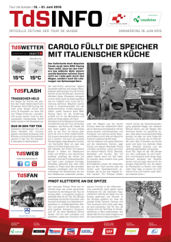 CAROLO FÜLLT DIE SPEICHER MIT ITALIENISCHER KÜCHE