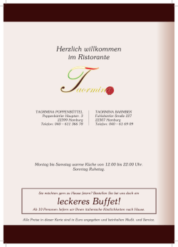 Ein Blick in die Speisekarte
