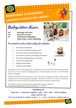 Babysitter-Kurs - Landratsamt Dingolfing