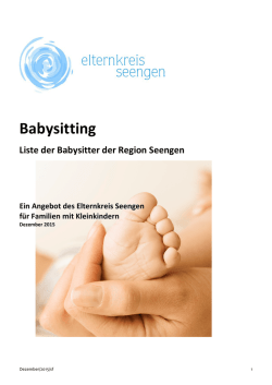 Babysitting - Elternkreis Seengen