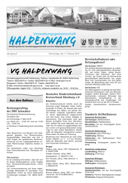 Mitteilungsblatt Nr. 3/2016