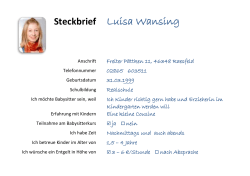 Steckbrief Luisa Wansing