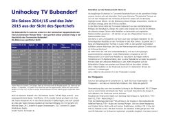 Jahresberichte TVB-Unihockey 2015