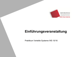 Einf&uuml;hrungsveranstaltung