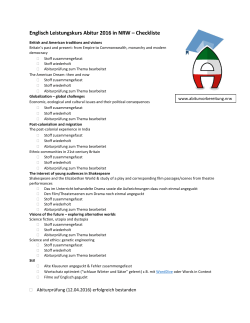 Englisch Leistungskurs Abitur 2016 in NRW – Checkliste