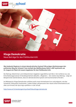 MySchool-Tipp: Kluge Demokratie