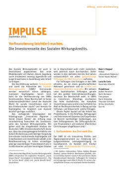 Impulse als PDF zum - Stiftung Neue Verantwortung