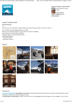 Von Gokyo Ri zum Kala Pattar: Lodge-Trekking