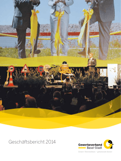 Geschäftsbericht 2014 - Gewerbeverband Basel