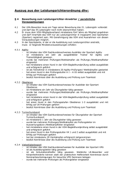 Auszug aus der Leistungsrichterordnung dhv