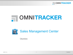 OMNITRACKER Sales Management Center
